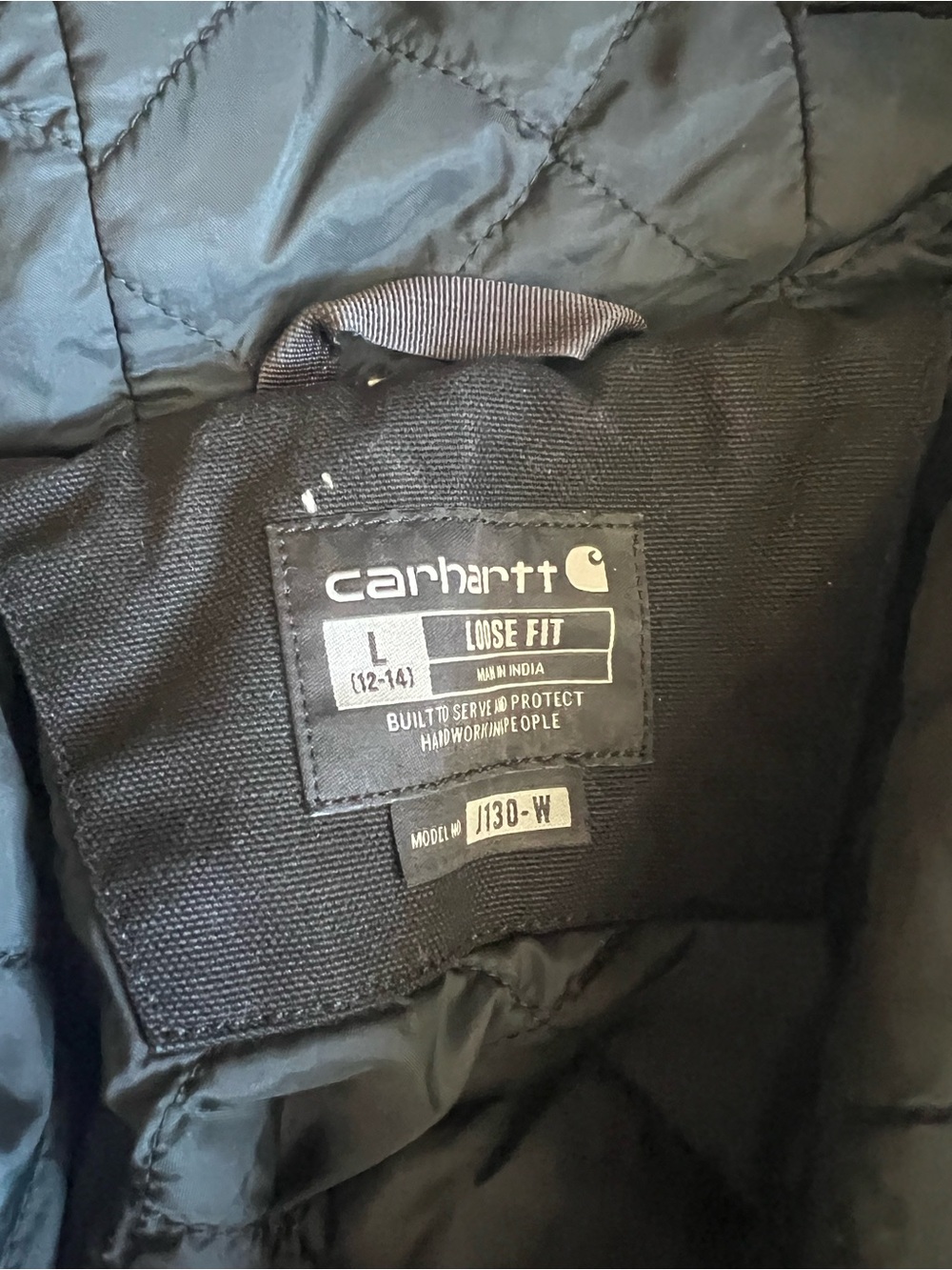 Carhartt Womens Black Duck Quilt Lined Active Work Jacket - Picture 4 of 5